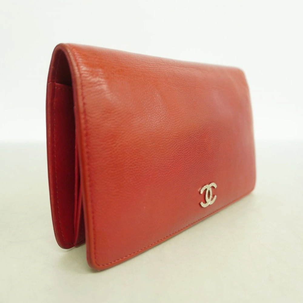 CHANEL Red Caviar Leather Wallet - Picture 2 of 9
